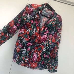 Floral Pajama top Anthropologie large